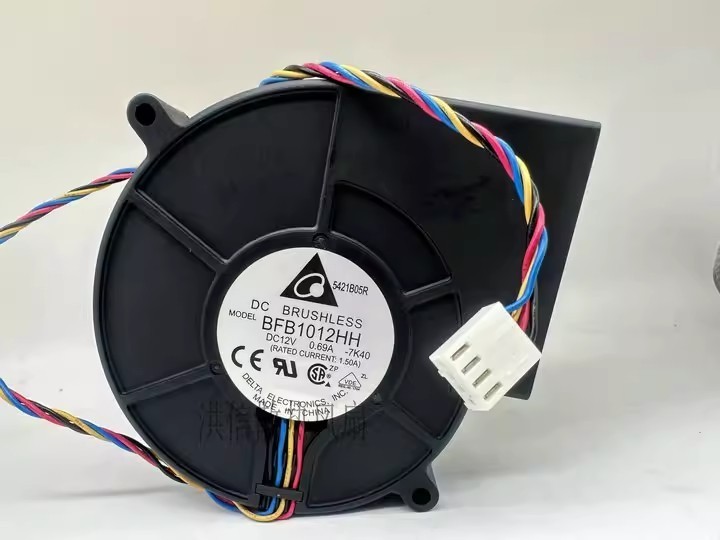 1PCS BFB1012HH 12V 0.69A 4-Wire PWM Dual Ball Bearing Turbine Blower Fan 9733