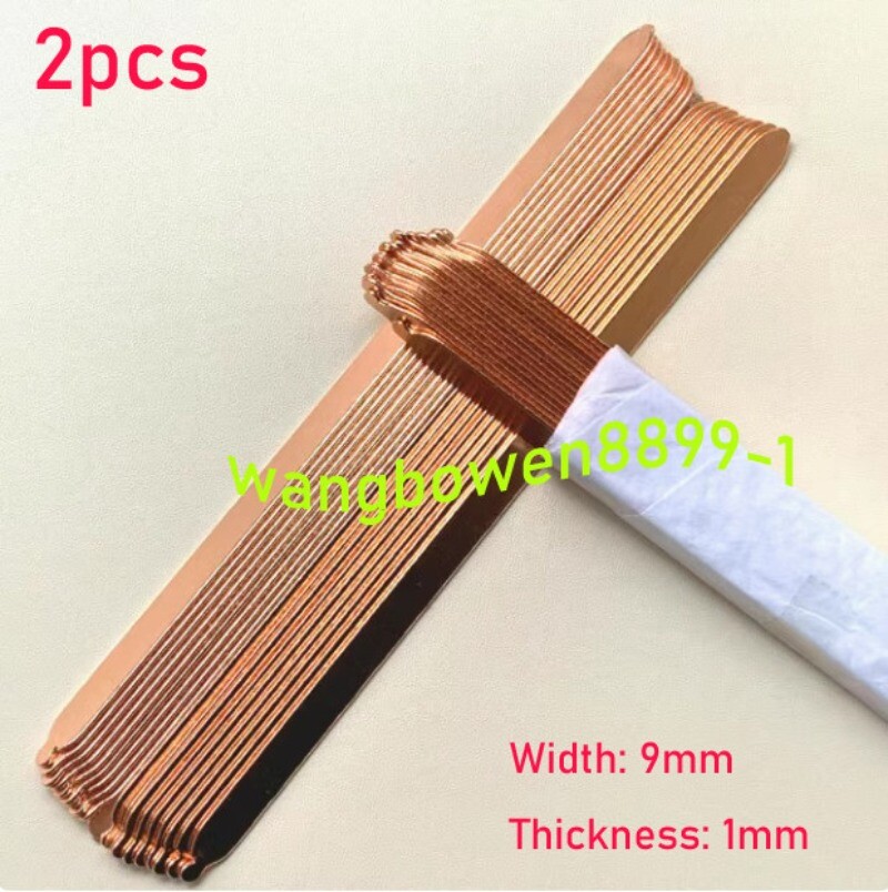 2x length 60-180mm Flat Heat Pipe for Cooling Laptop CPU GPU Heatsink 9*1mm