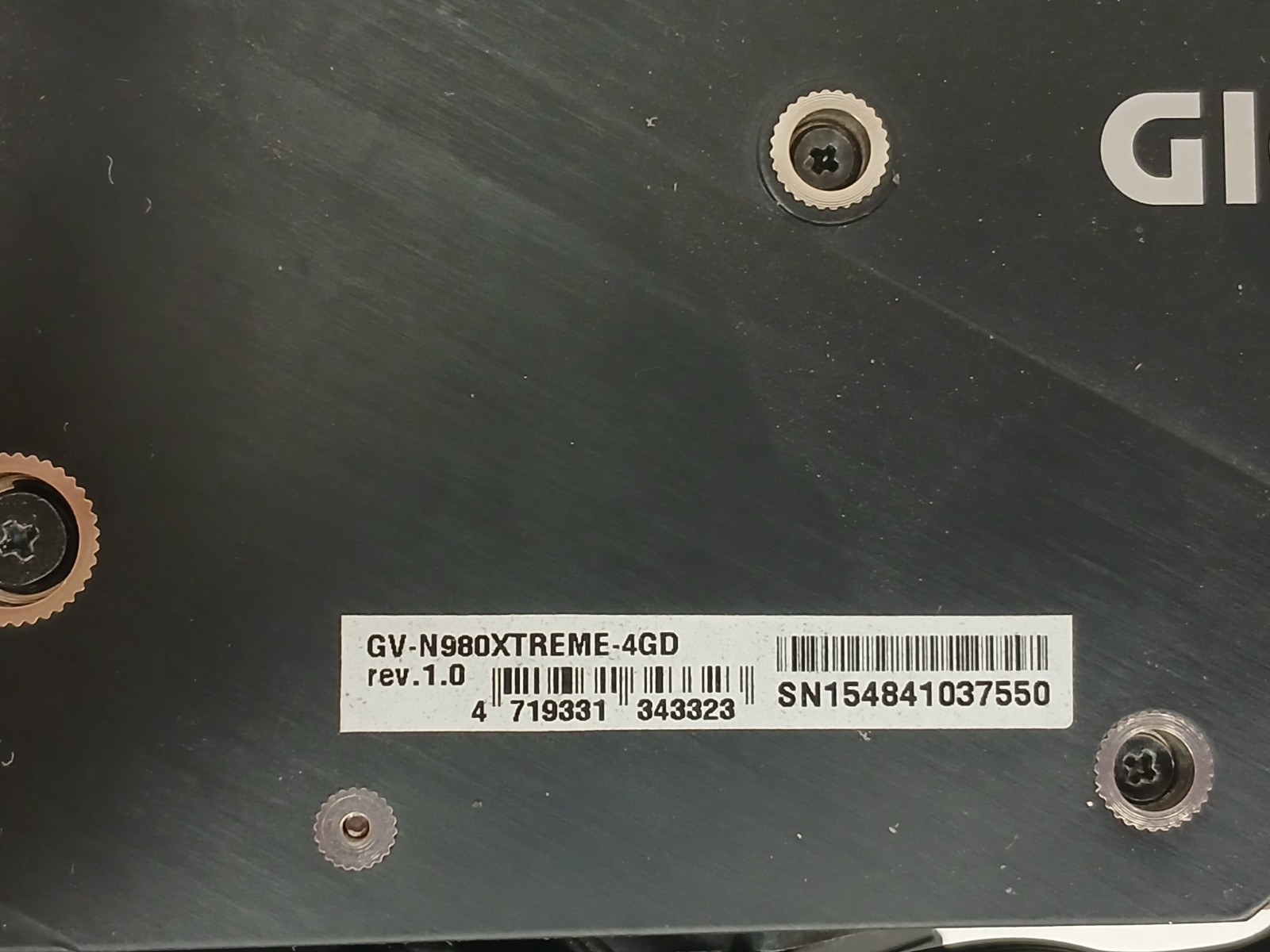 Gigabyte N980 Xtreme 4GB Video Graphics Card