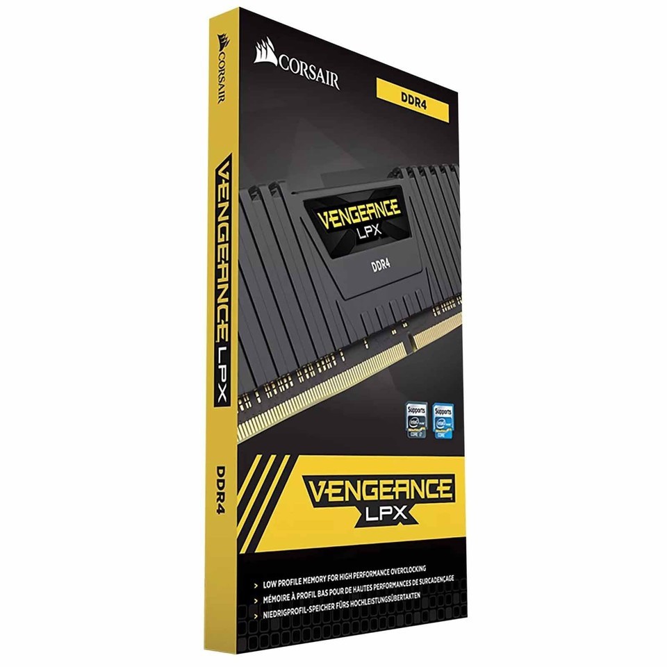 Corsair VENGEANCE LPX 16GB (2x8GB) DDDR4 DRAM 3200MHz Memory Module Kit – Black