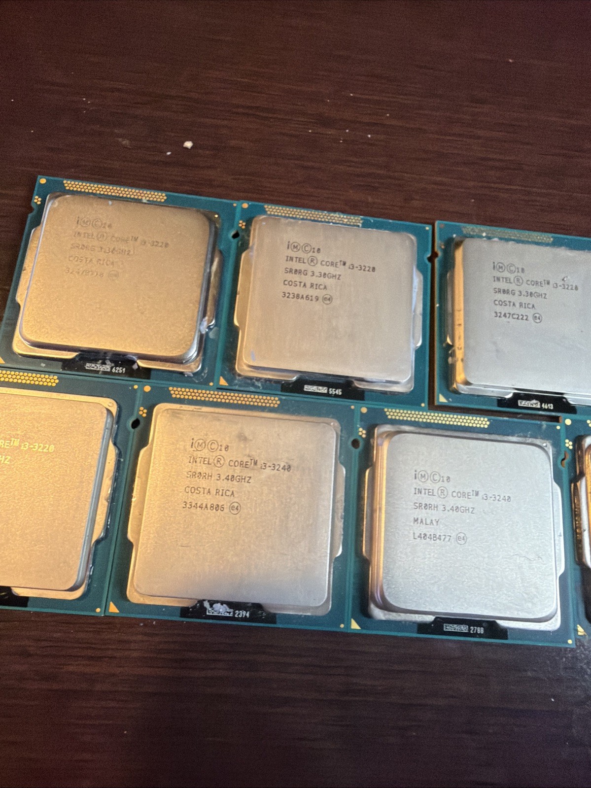 Intel Core Lot of 7 3rd Generation i3 Processors i3-3220 / i3-3240 Tested
