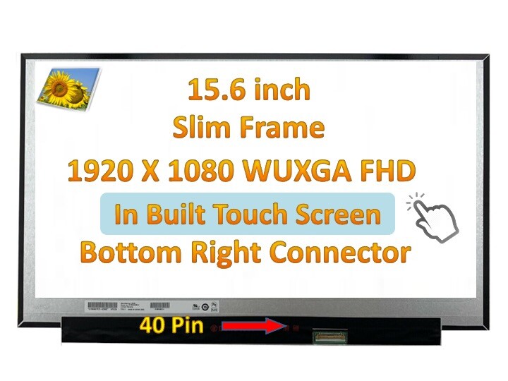 New Dell Inspiron 15 3535 15.6″ Touch 40pin FHD LED Screen NV156FHM-T06 1C4CW