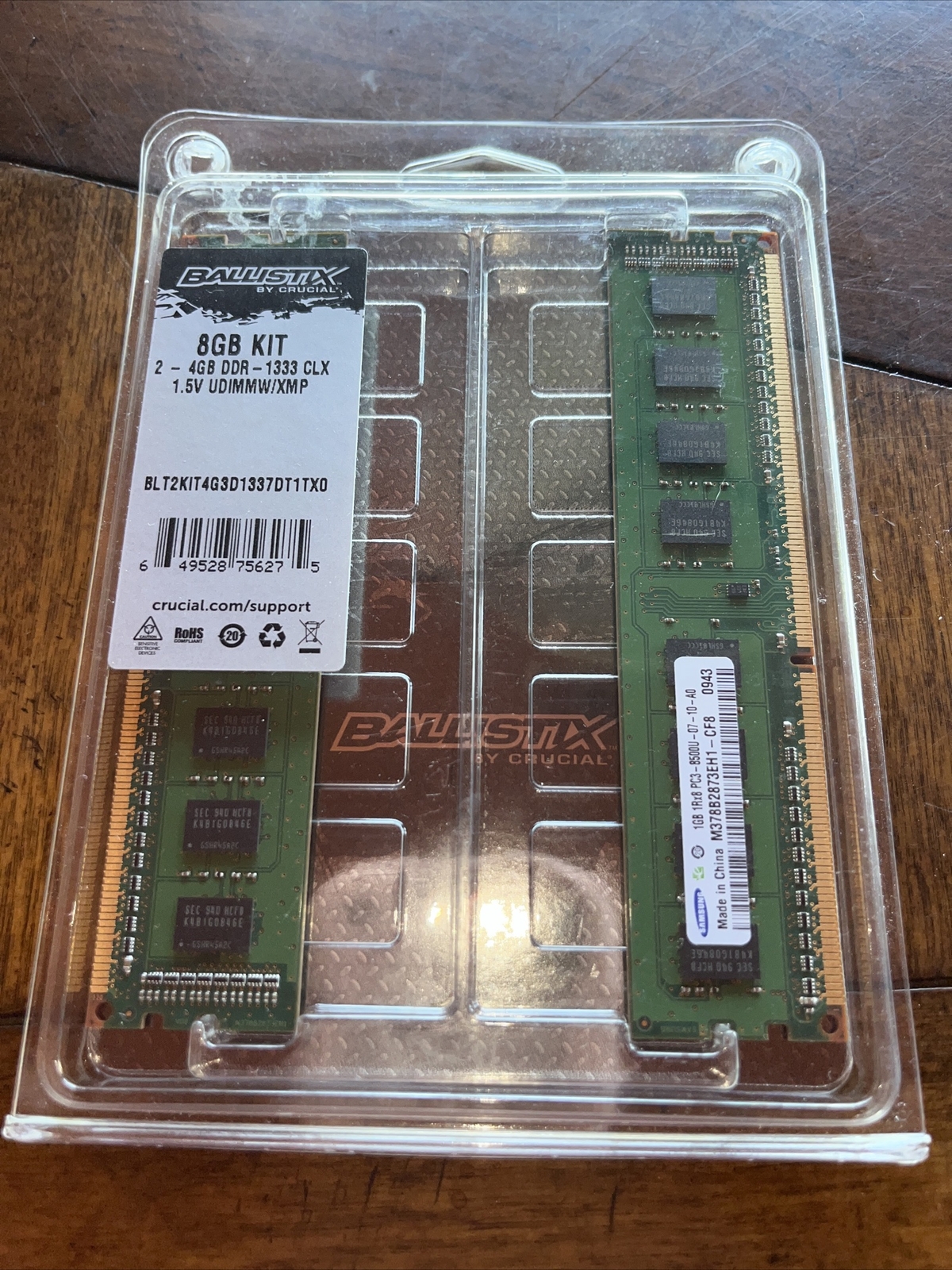 BALLISTIX 8GB Kit 2 x 4GB DDR -1333 CLX 1.5V UDIMMW/XMP