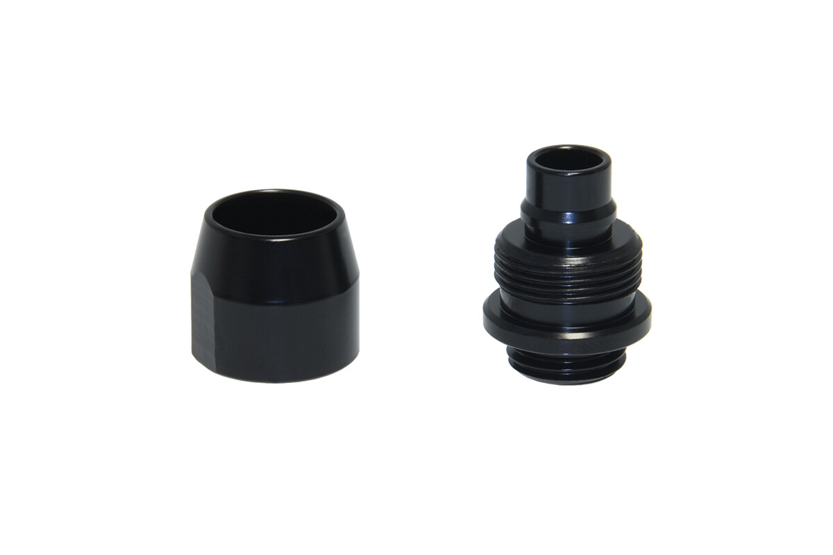 Alphacool HF Compression Fitting TPV, Black Brass, 6-pack