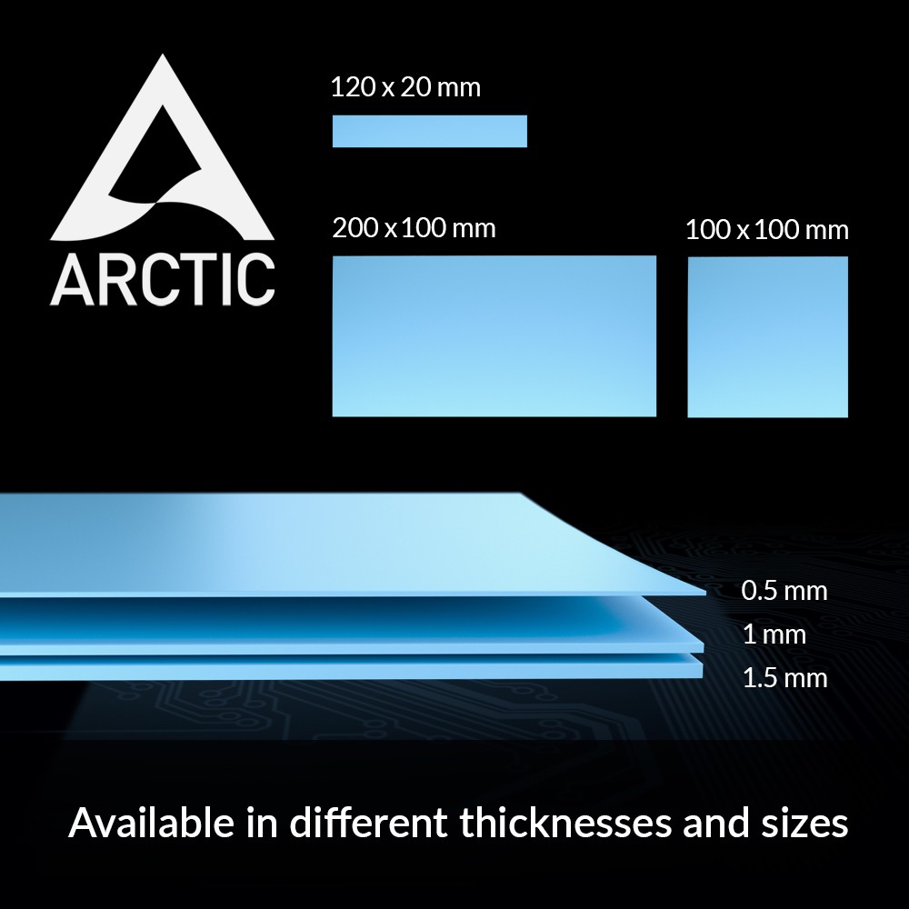 ARCTIC TP-3 Premium Performance Thermal Pad 200x100x0.5 mm (2 Pack) Conductive