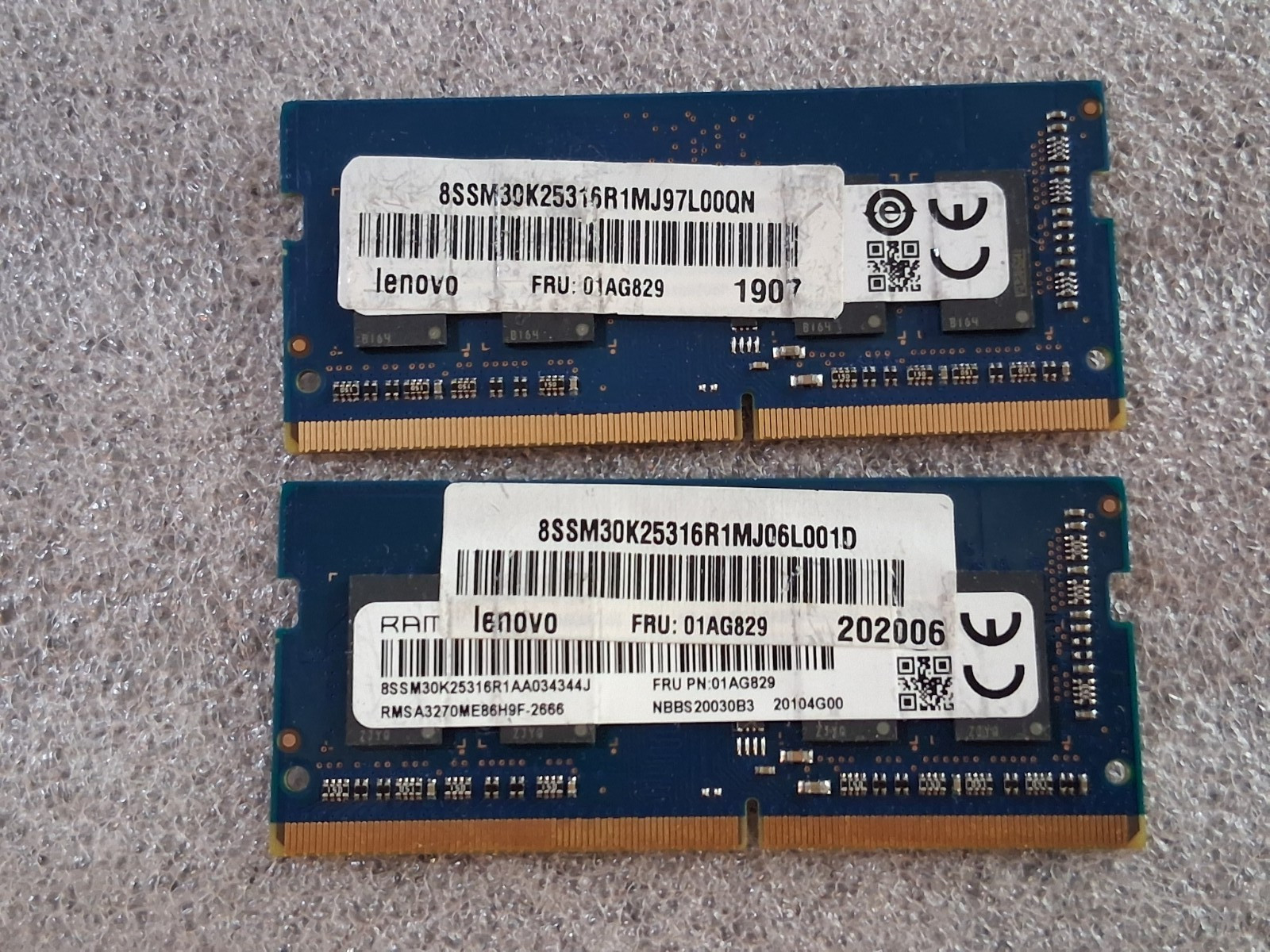 LOT OF 2 RAMAXEL 4GB 1Rx16 PC4-2666V SODIMM RAM MEMORY