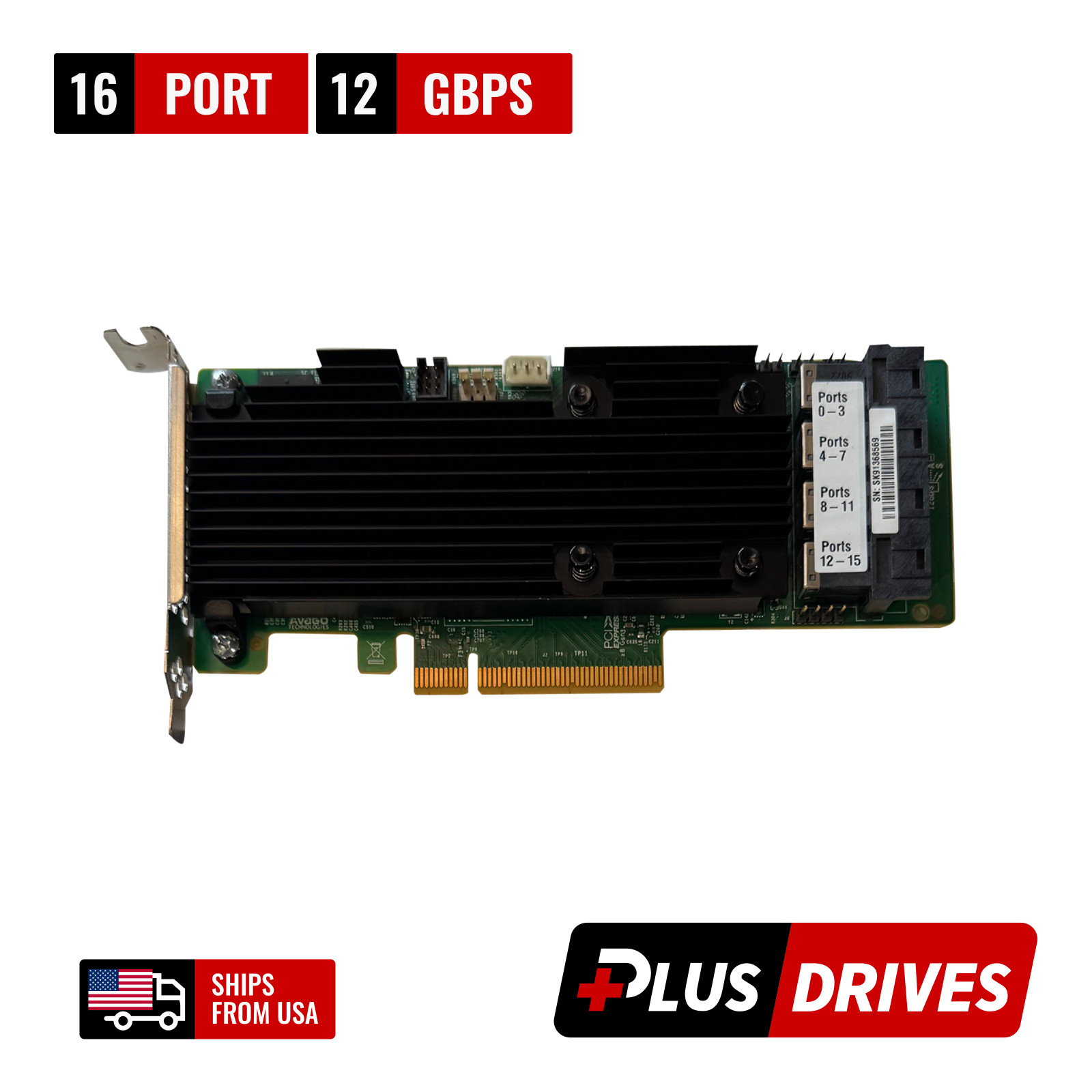 LSI 9361-16I 12Gbps PCIe 3.0 x8 16 Port SAS-3 SATA RAID High and Low Profile