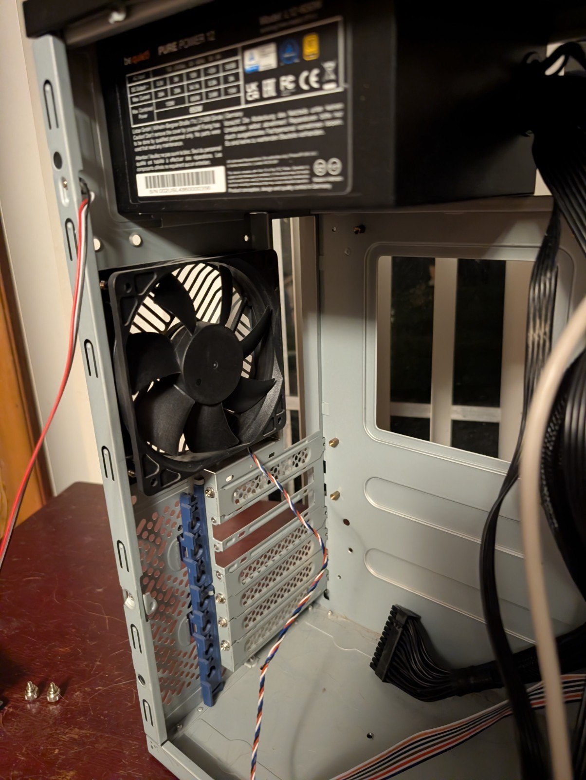 Black ATX Mid Tower PC Case w/ be quiet! Pure Power 650W PSU, 4×3.5/5.25