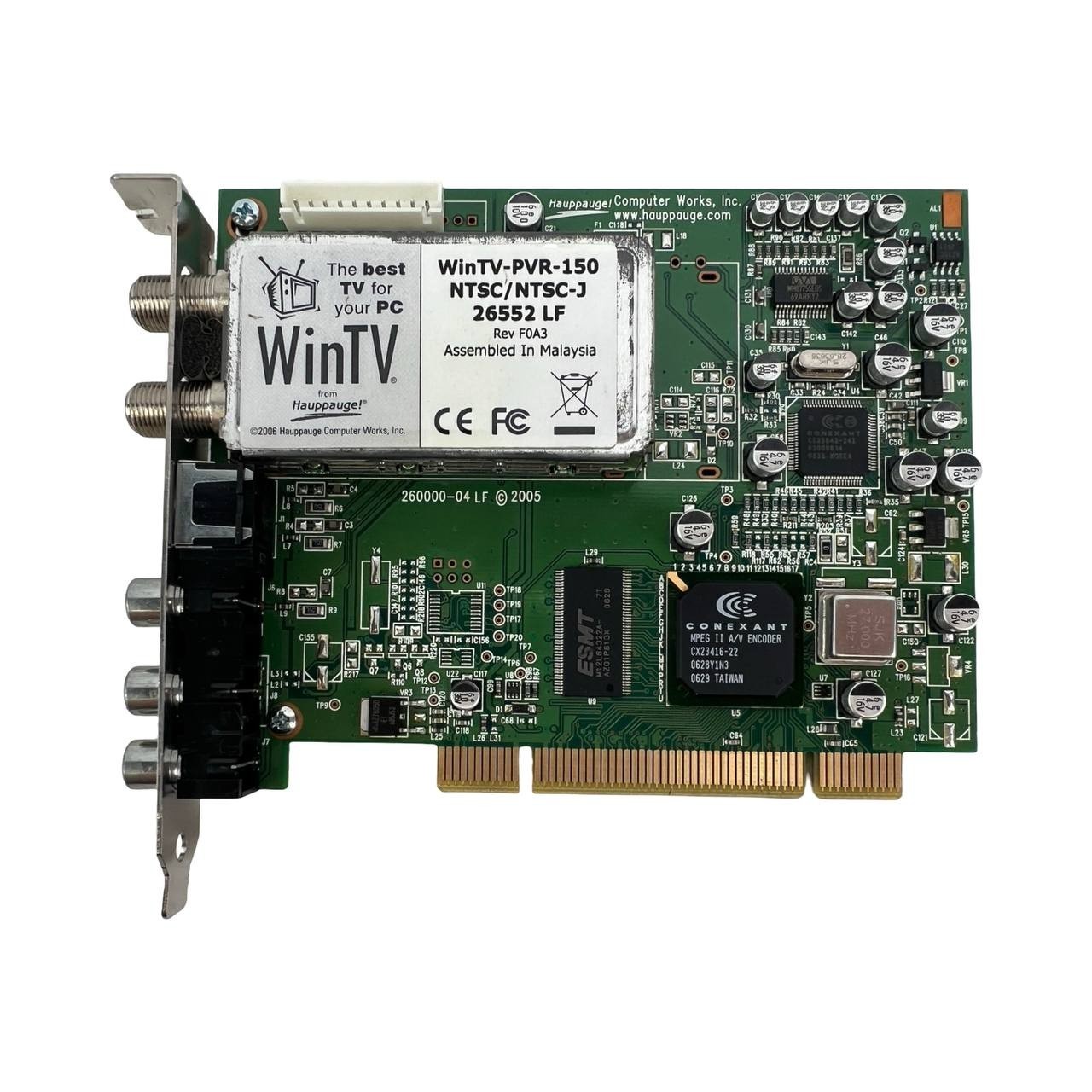 Hauppauge WinTV-PVR-150 PCI NTSC-M TV Tuner Analog Capture Card 5188-4202