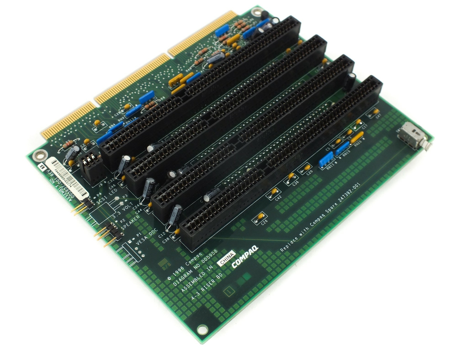 Compaq 247392-001 Riser Board Deskpro 4000 PC Motherboard w/ 16-Bit ISA & PCI