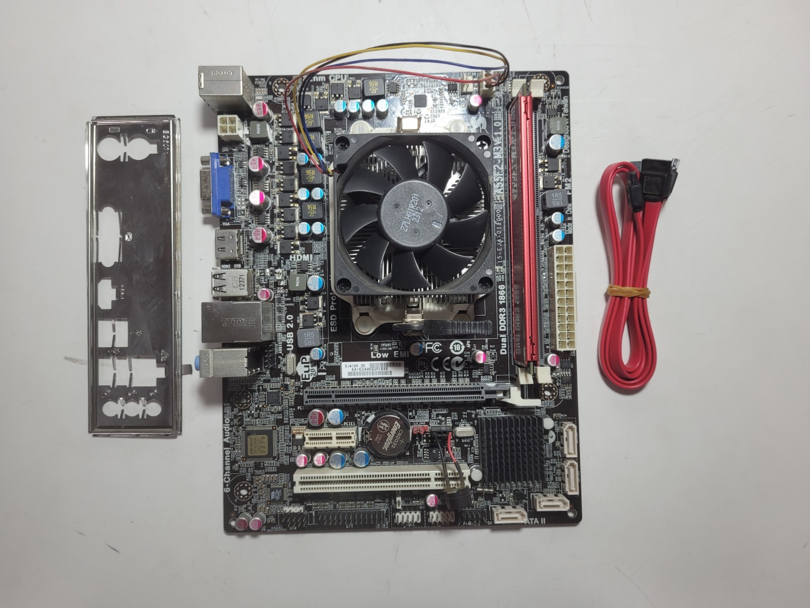 ECS A55F2-M3 Motherboard AMD A6-5400K, 4GB RAM, IO Shield #1478