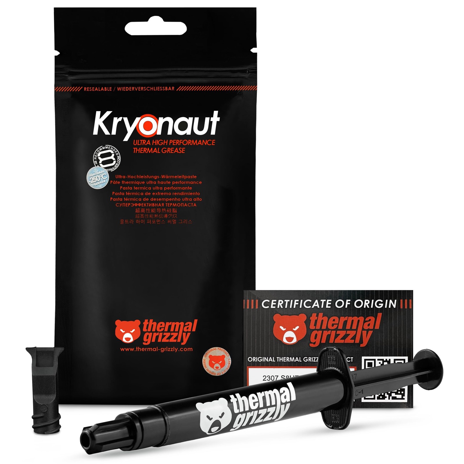 Thermal Grizzly Kryonaut – 5.55 Gram/1.5 ml – Extremly High Performance Therm…