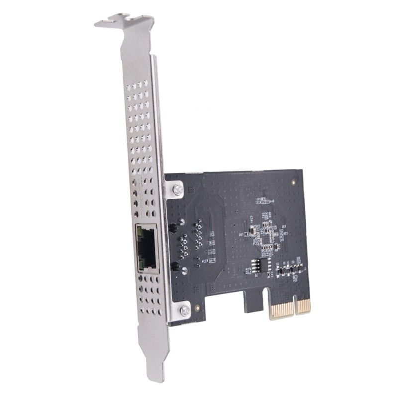 PCIe X1x4x8x16 2500Mbps Gigabit Ethernet Card Featuring Metal Shielded RJ45