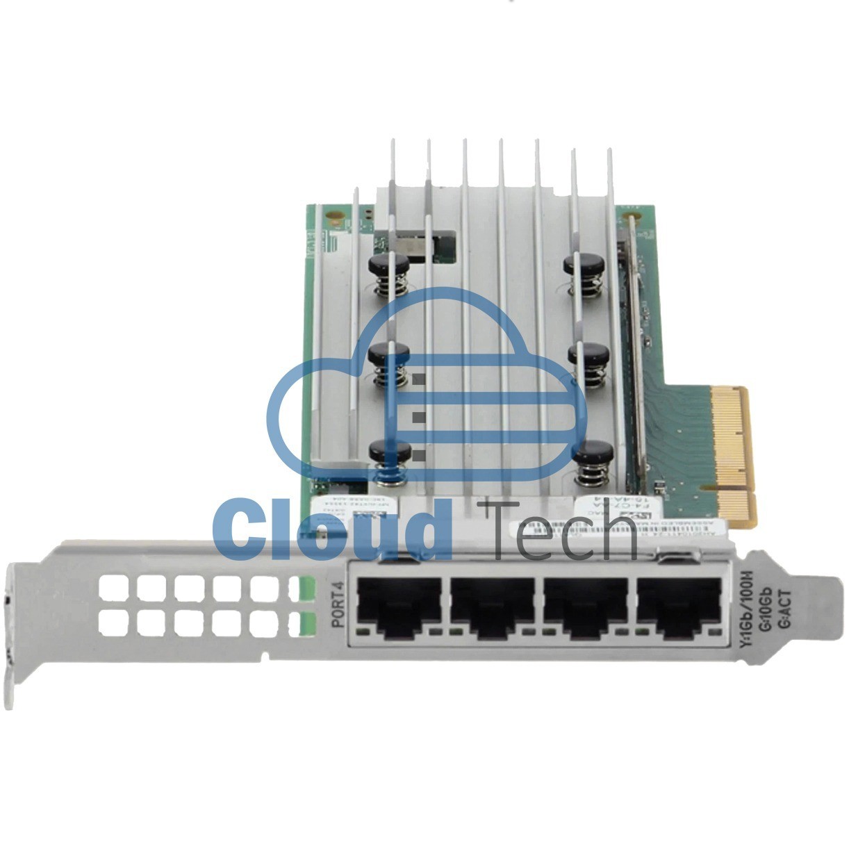 33M0K Dell QL41164 4-Ports 10GbE PCI-E x8 RJ-45 Converged Network Adapter 033M0K