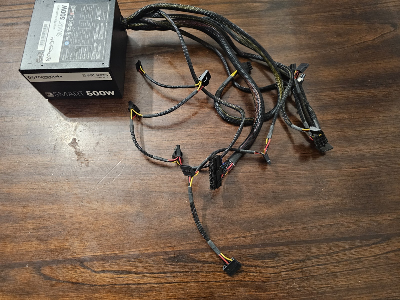 Thermaltake Smart 500W 80 PLUS Power Supply- Black (Power Cable not included)