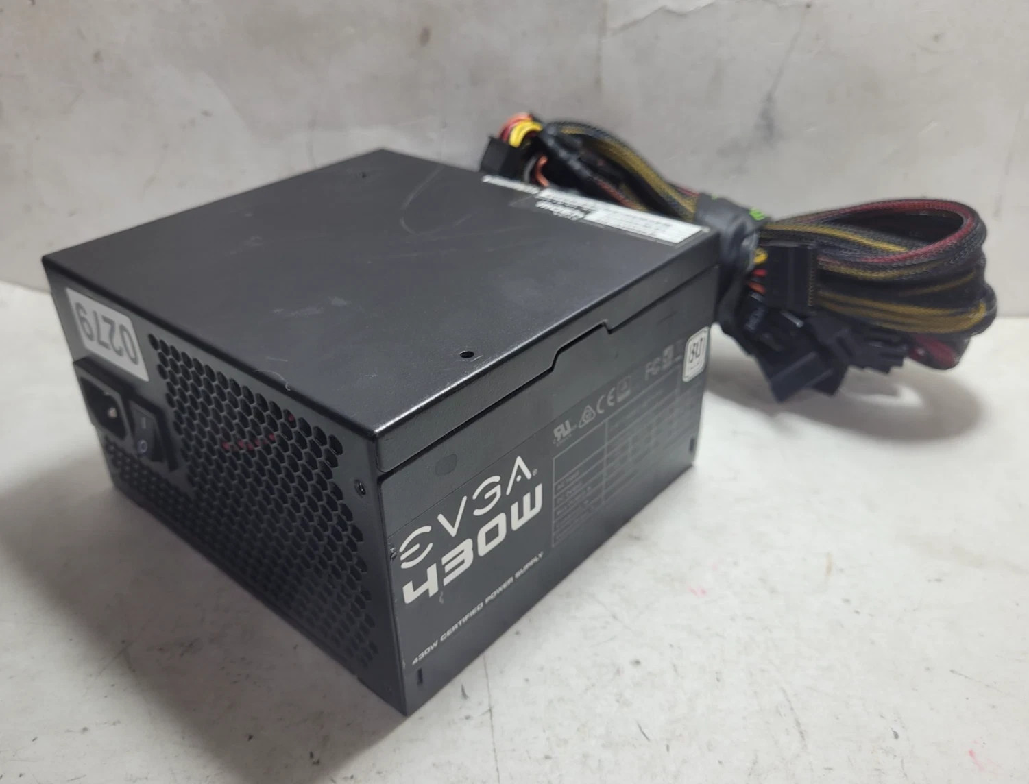 EVGA 430W 100-W1-0430 80 PLUS Desktop Power Supply #0279 w/Adapter Tested Workin