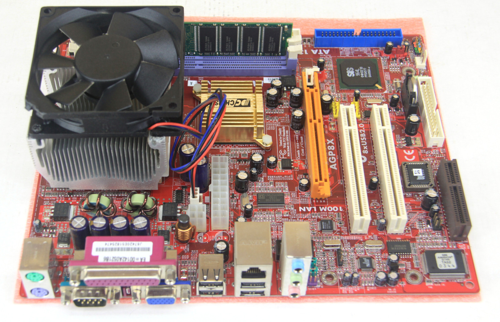 PC Chips M863G V5.1A Motherboard with Sempron 2800+, 1GB Kingston DDR SDRAM