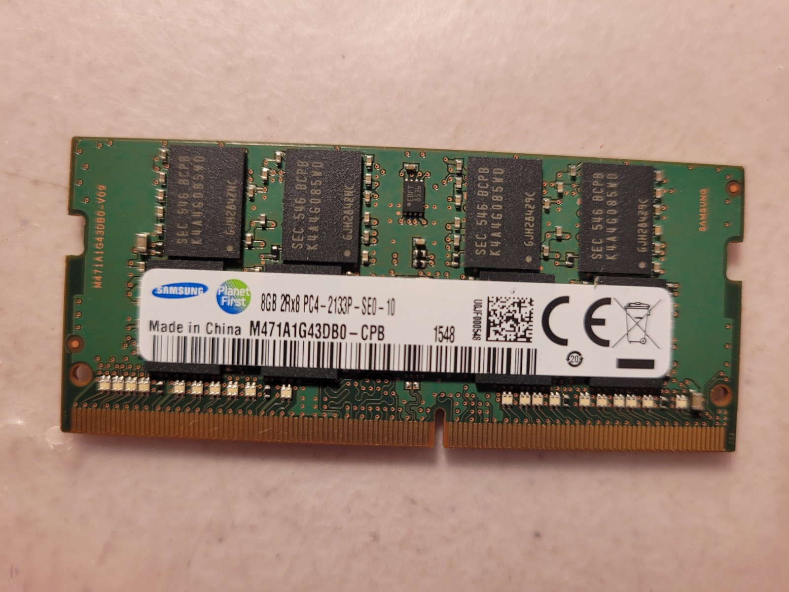 Samsung 8GB PC4 2133 DDR4 2133MHz PC4 17000 1.2V CL15 2Rx8 Laptop Ram Memory