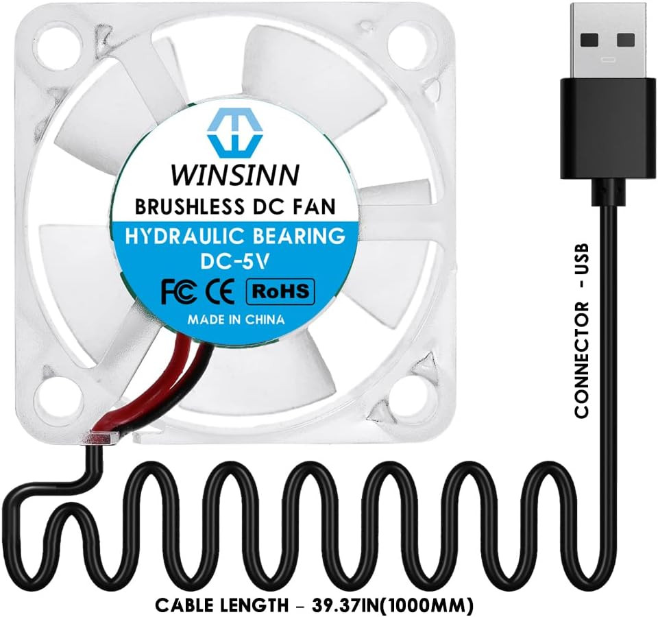 30Mm RGB USB Fan 5V, LED Colorful 3D Printer Micro 5 Volt Fans 3010 Hydraulic Be