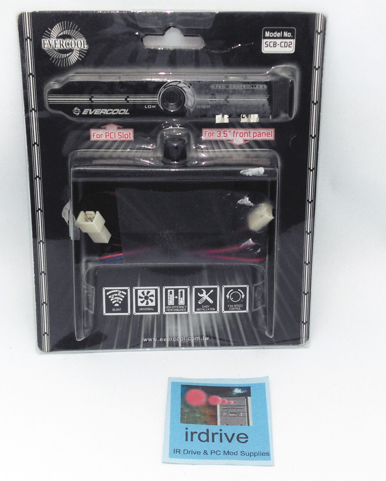New Evercool Twister Black 3.5″ Front Panel Bay or PCI Slot Fan Speed Controller