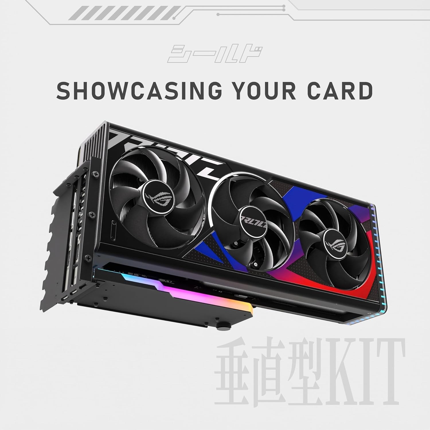 Vertical GPU Mount with High-Speed PCIE 4.0 Riser Cable, ARGB Module, 115mm/4…