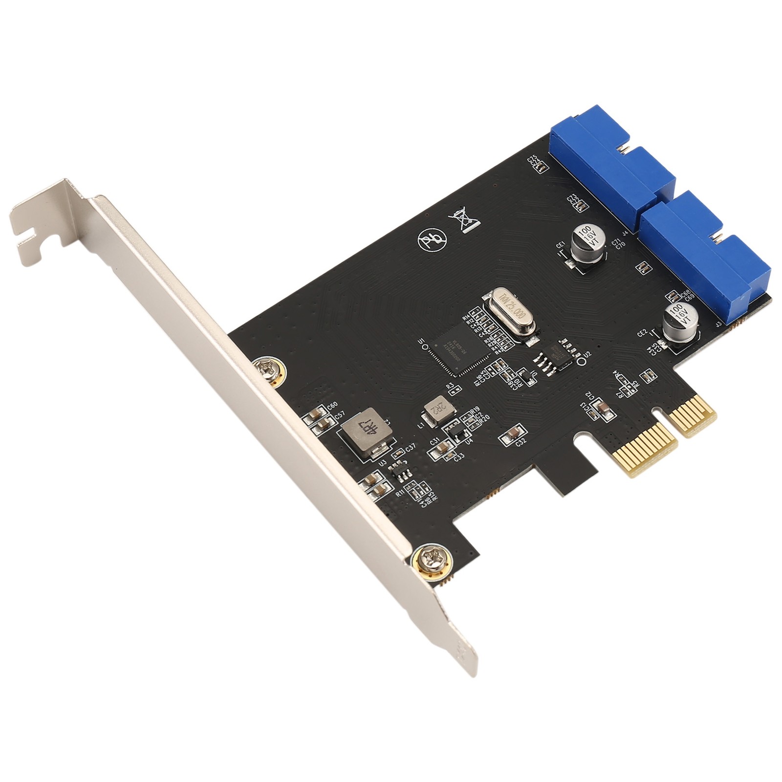 PCI Express USB 3.0 19 Pin Expansion Card PCIE 1X to 2 Ports USB 3 19 Pin2223