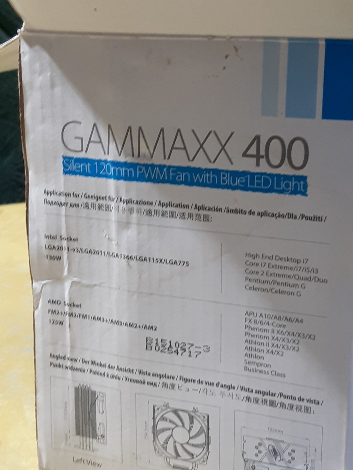 Deepcool GAMMAXX 400 Silent 120mm PWM CPU Fan Heatsink Blue LED LGA
