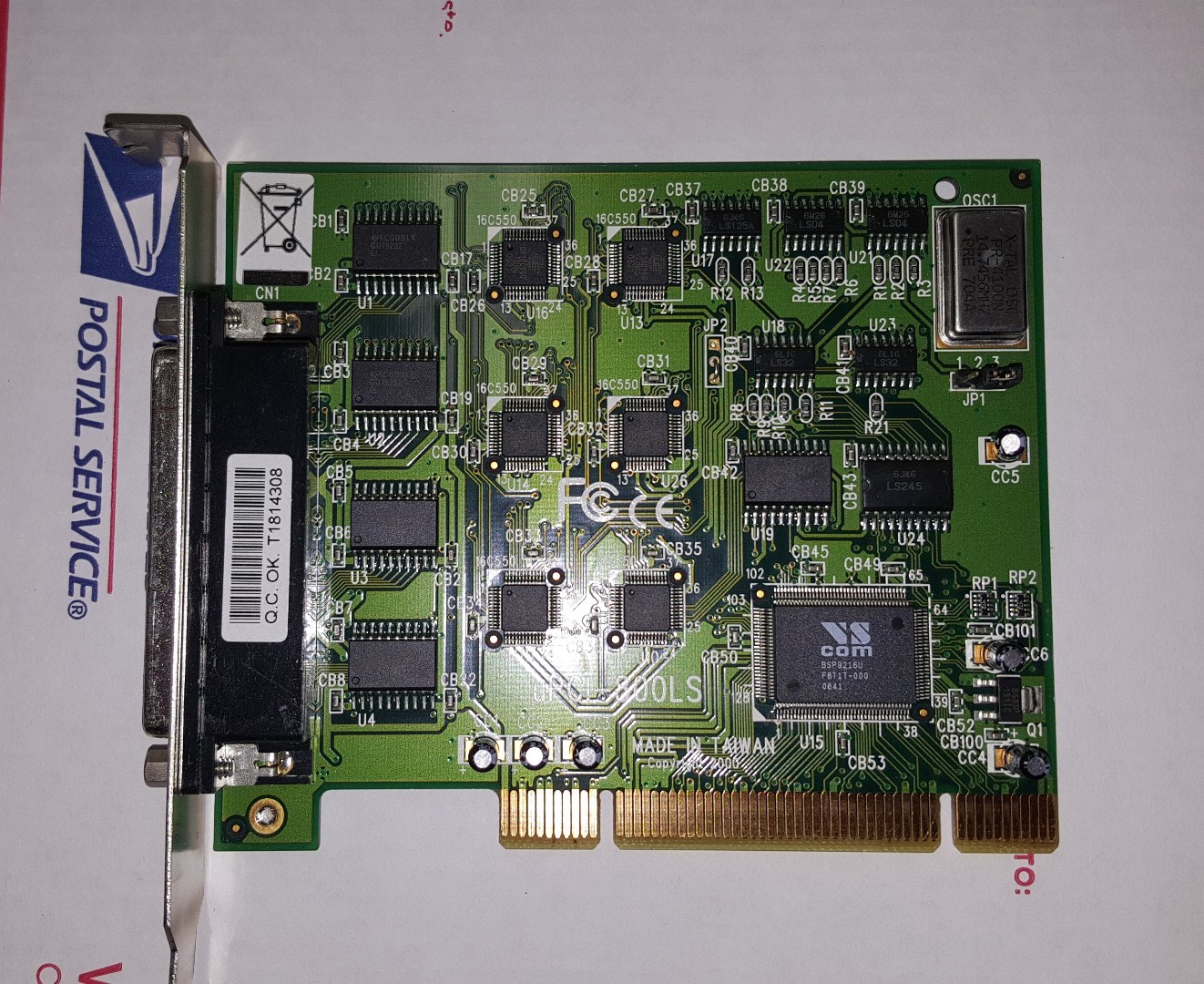 VScom Vision Systems uPCI-800LS PCI Female Serial Adapter Card Used