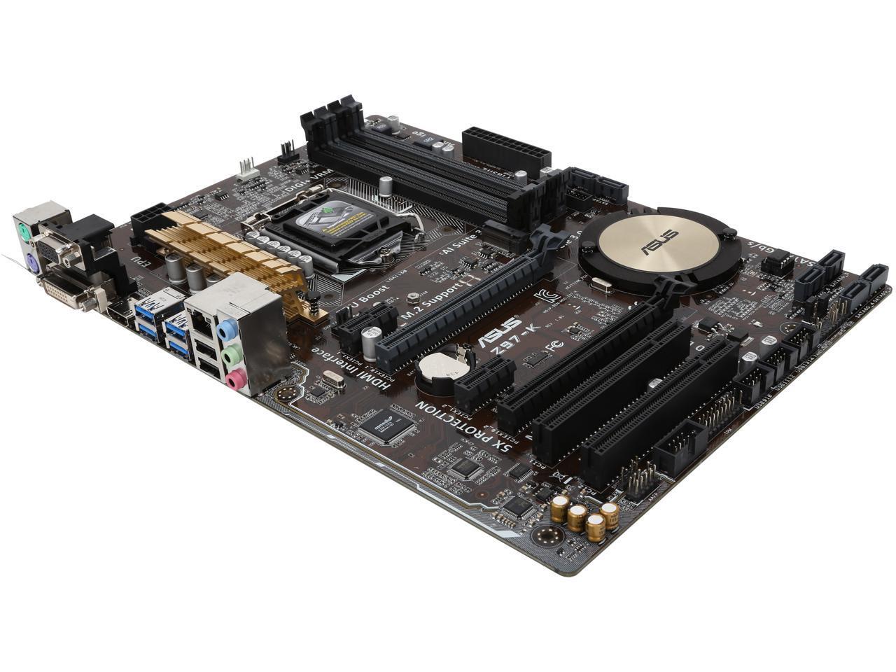 ASUS Z97-K LGA 1150 Motherboard DDR3 RAM Intel Z97 SATA III HDMI M.2 USB 3.0