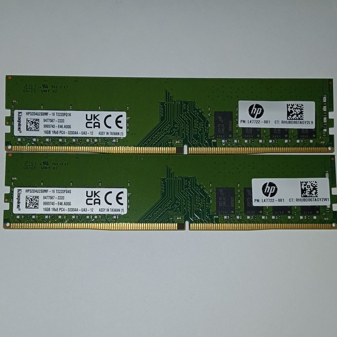 Kingston 32GB (2x16GB) DDR4 SDRAM PC4-2400T 288-Pin UDIMM RAM L47722-001