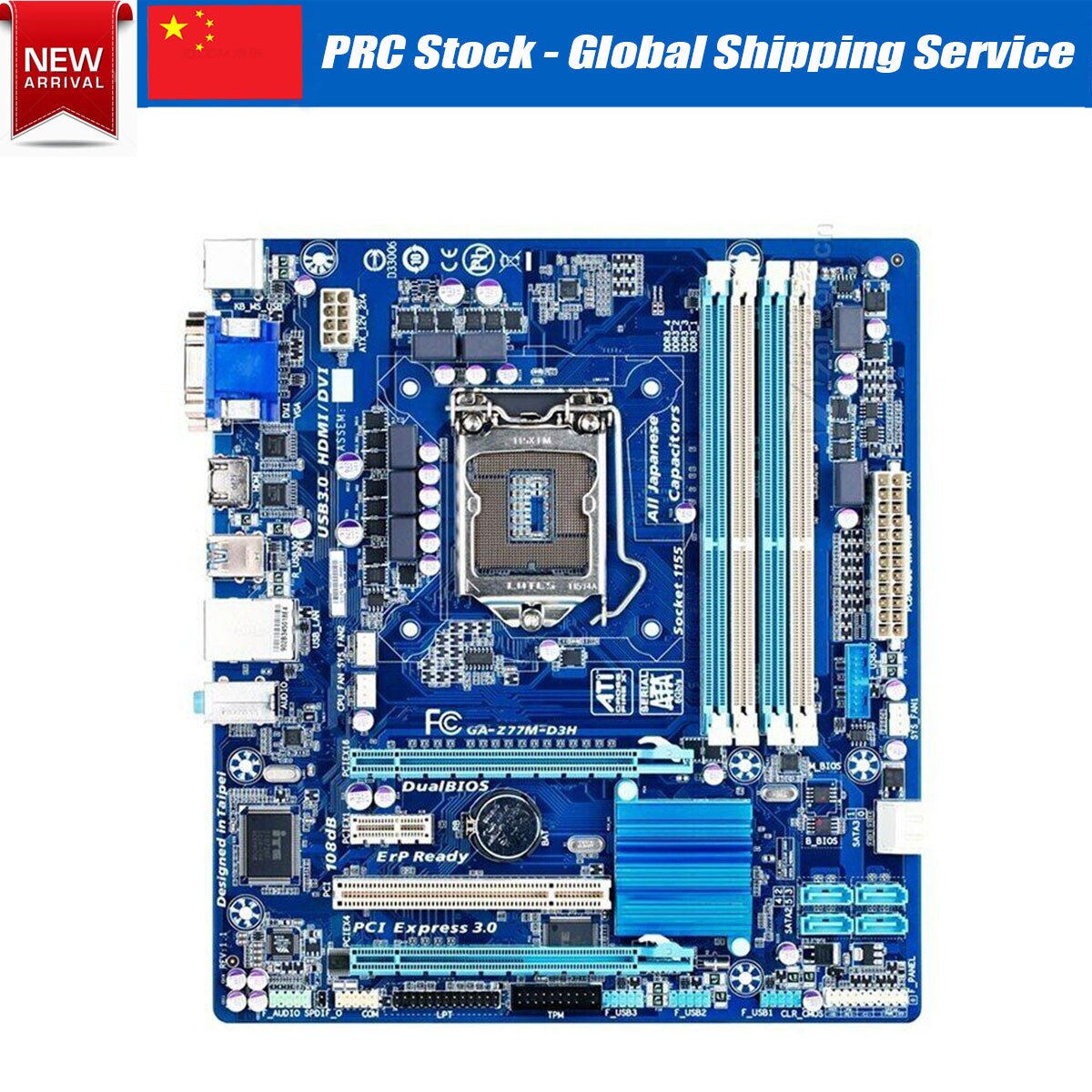 GIGABYTE GA-Z77M-D3H Motherboard LGA 1155 USB 2.0 VGA Intel Z77 DDR3 RAM Memory