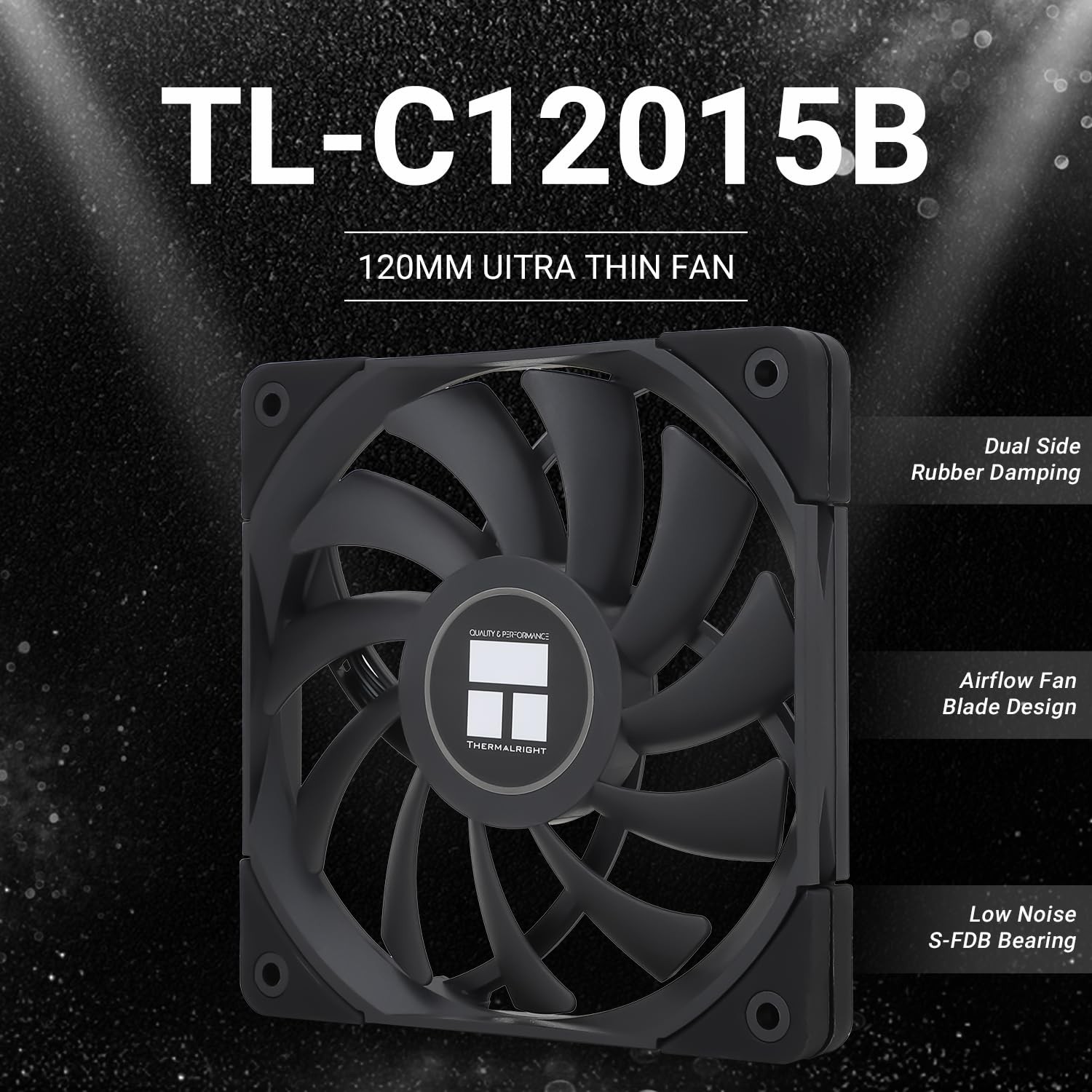 C12015B CPU Fan Computer case Fan Quiet 4pin PWM PC Fan,15mm Slimline Cooler …