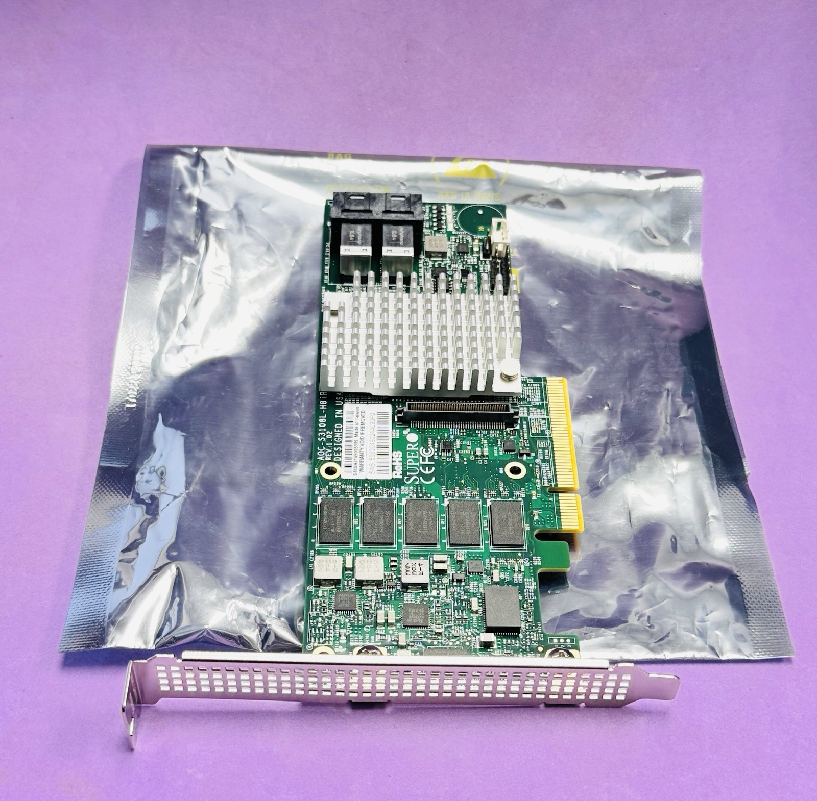 Supermicro 12Gb/s 8-Port Raid Adapter Card AOC-S3108L-H8iR w/Bracket