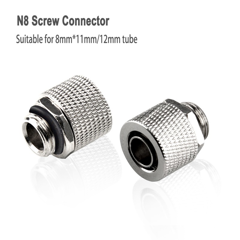Metal Quick Connect Water Cooling Hose Fitting 8mm 10mm Copper Compatible DIY