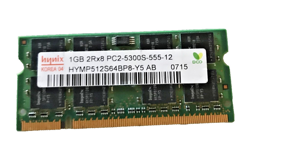 Hynix HYMP512S64BP8-Y5 1GB PC2-5300 DDR2 667MHZ laptop SO-DIMM