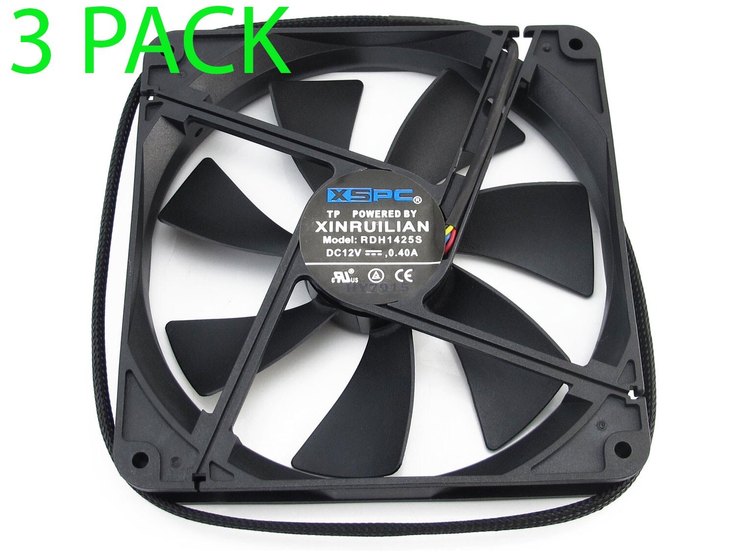 3-PACK XSPC Xinruilian 140mm PWM 500-2000RPM Fan