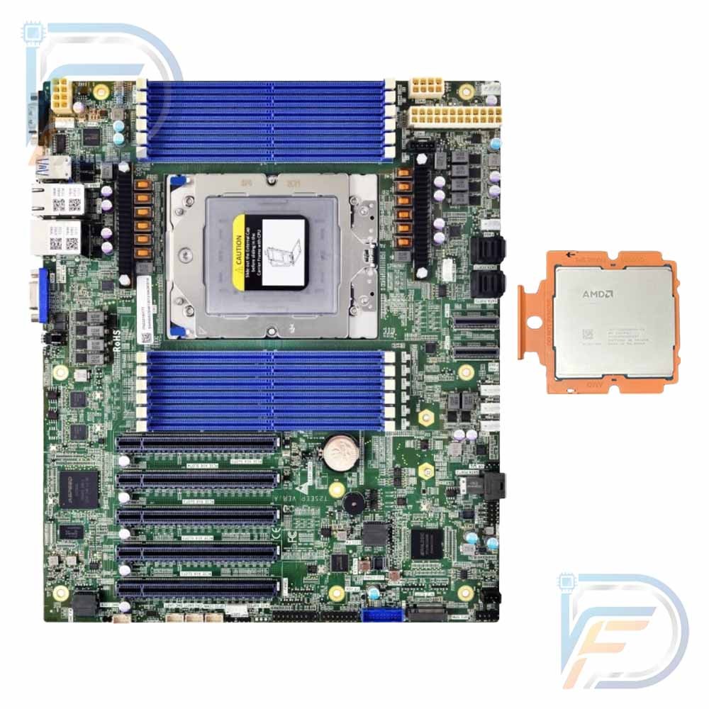 AMD EPYC 9V33X 96C CPU 1152MB L3 + T2SEEP SP5 DDR5 PCIe5 Server Combo