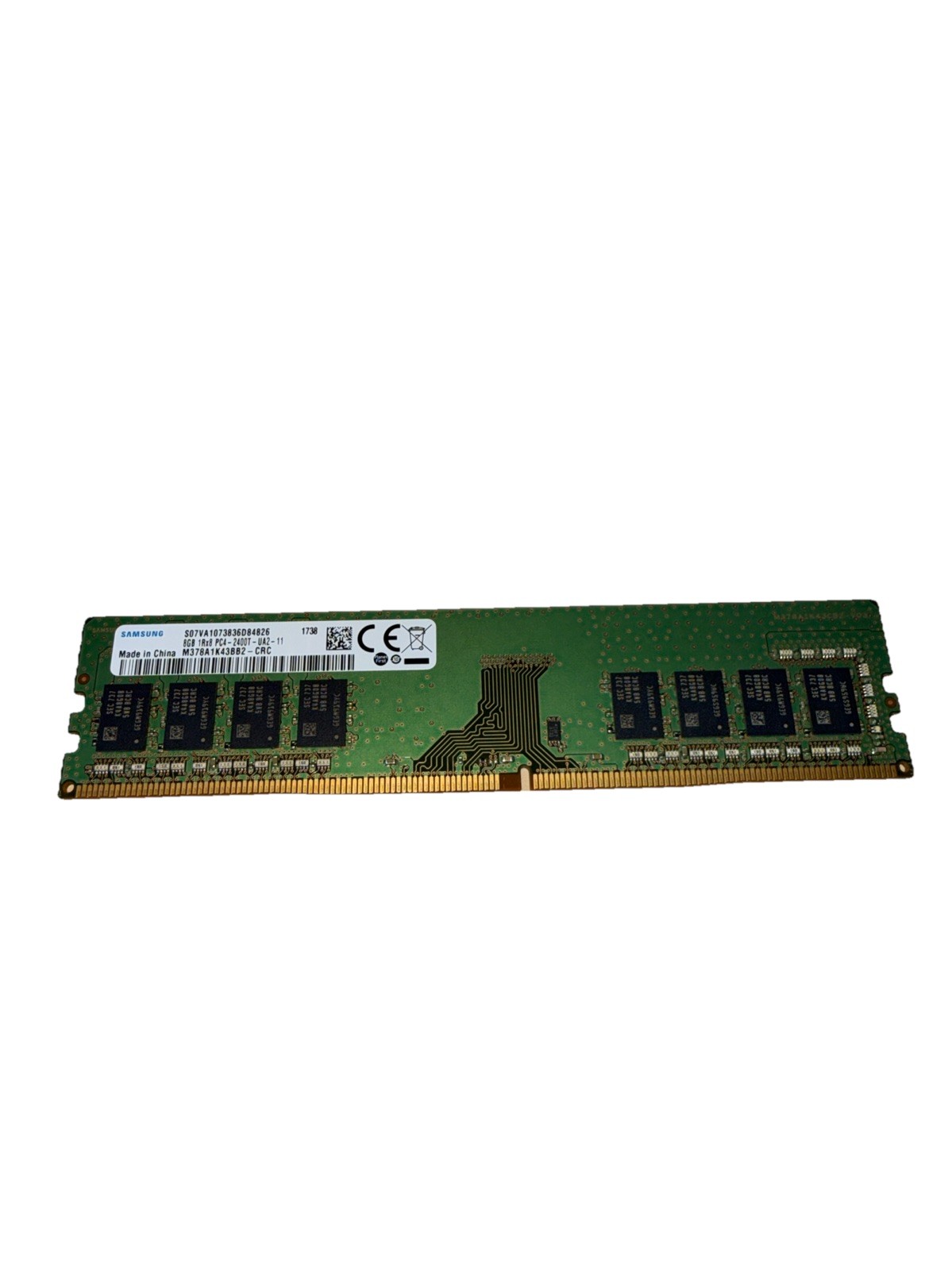 Samsung 8GB DDR4 2400MHz PC4-2400T UDIMM Desktop RAM M378A1K43BB2-CRC