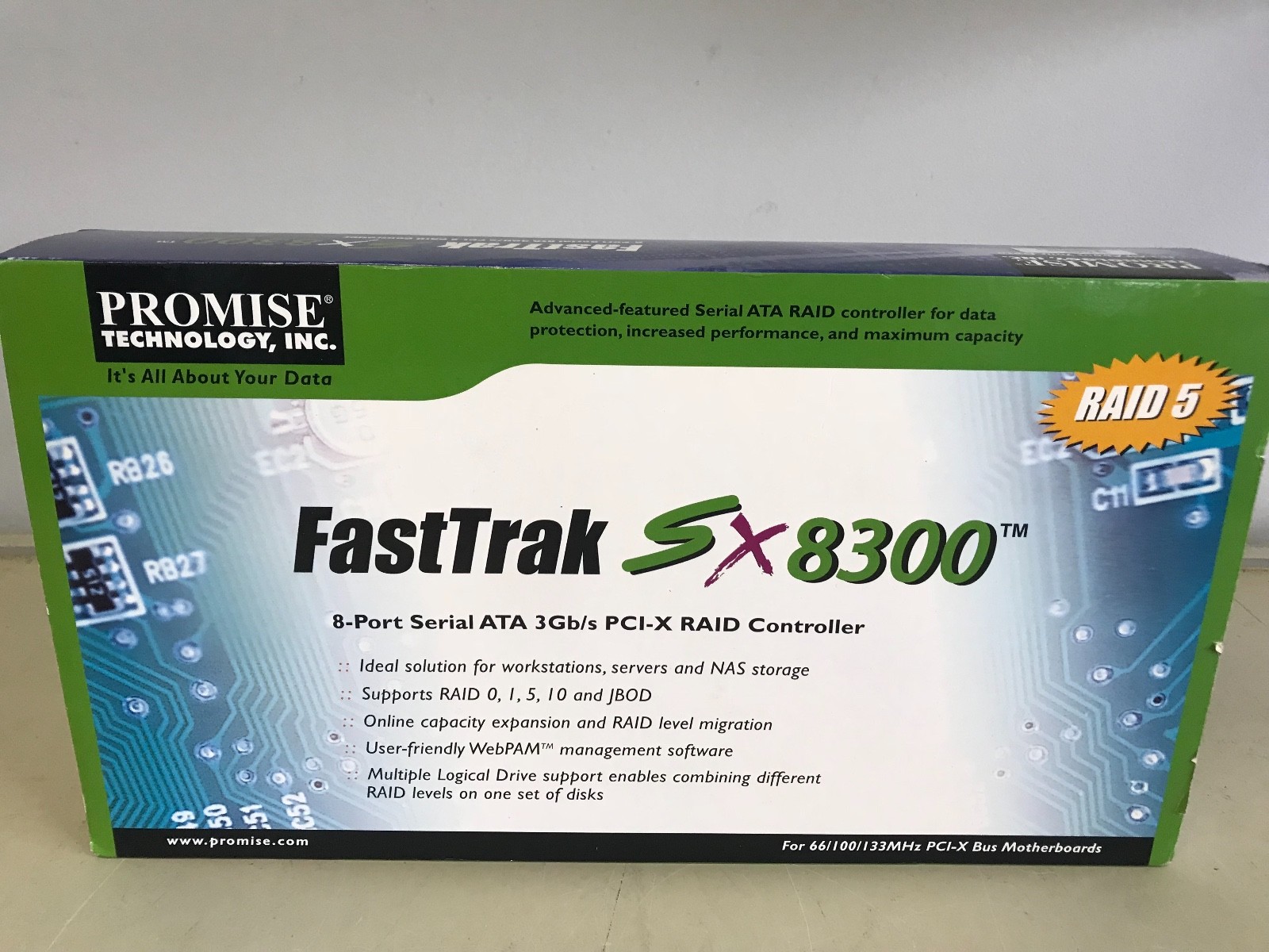 NEW IN OPEN BOX PROMISE FastTrak SX8300 8 PORT PCI-X (3.0Gb/s) Controller Card