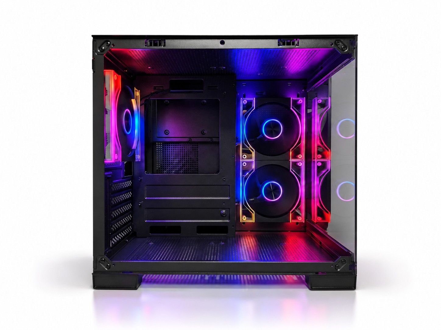 LOVINGCOOL ARGB GAMING PC MATX CASE – TEMPERED GLASS with 3 FANS