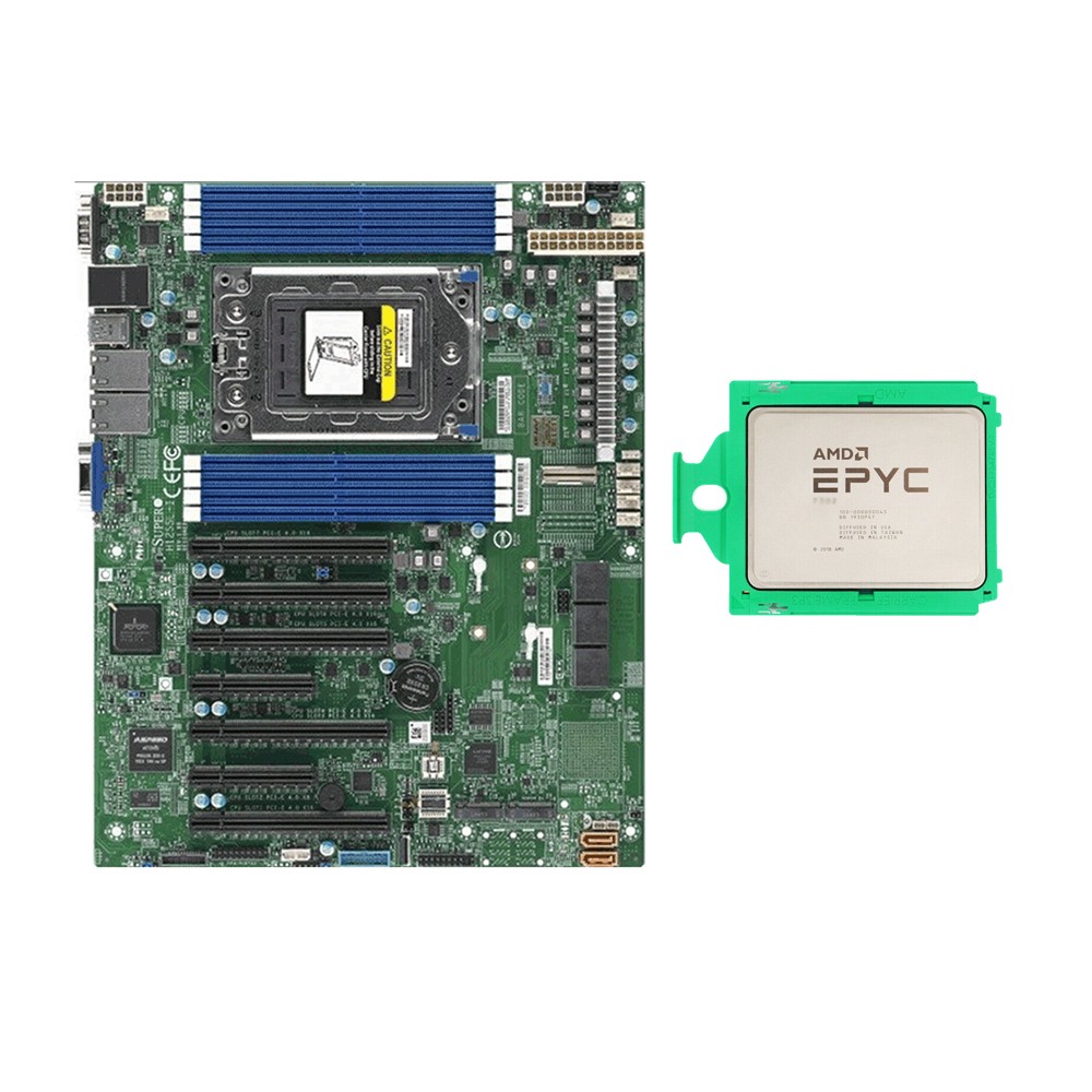 AMD EPYC 7282 CPU + Supermicro H12SSL-i Motherboard , 16 Cores 2.8GHz ~ 3.2GHz