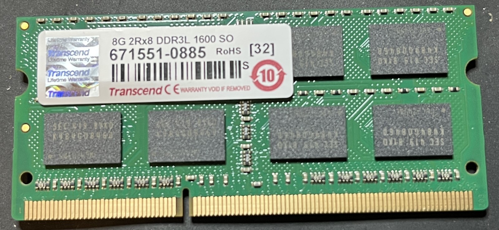 8GB DDR3L / DDR3 1600MHz for SODIMM Laptop Notebook PC Memory RAM Module