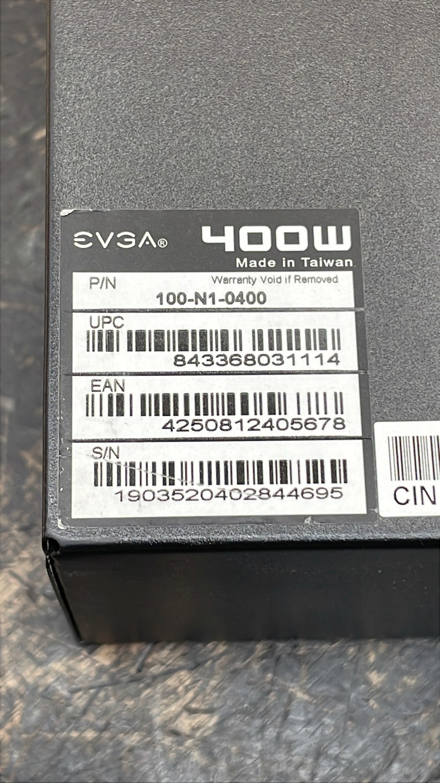 EVGA 100-N1-0400 400W ATX Power Supply Non Modular Computer Desktop PSU