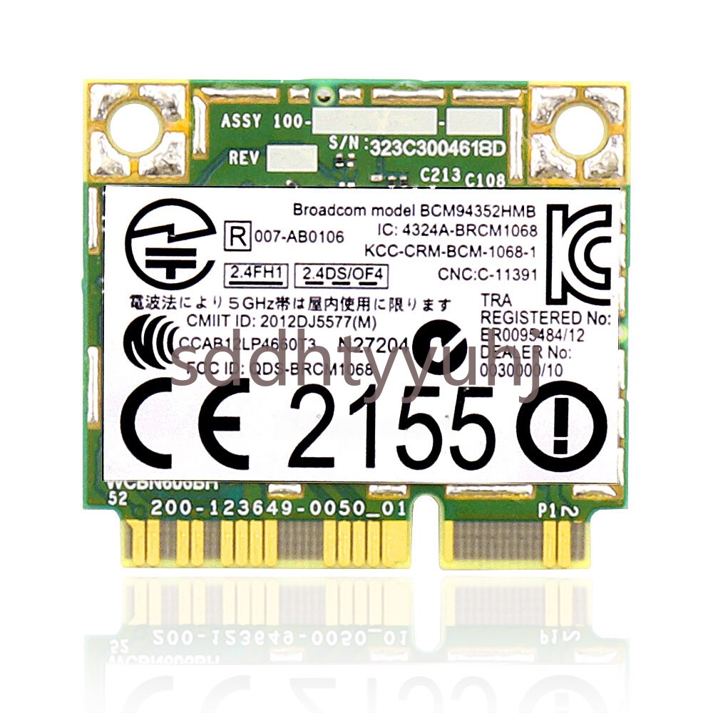 Broadcom BCM94352HMB DW1550 TVFF3 802.11AC WLAN WiFi card+Bluetooth 4.0 2.4/5GHz
