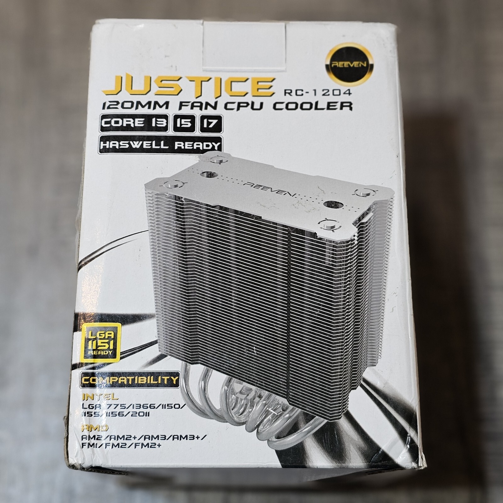 Reeven Justice RC-1204 i3 i5 i7 120mm CPU Cooler Bent