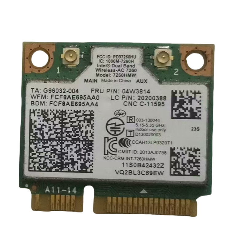 Intel Wireles ac 7260 Mini Pcie wifi Card Bluetooth 4.0 04X6010 04W3814 04X6090