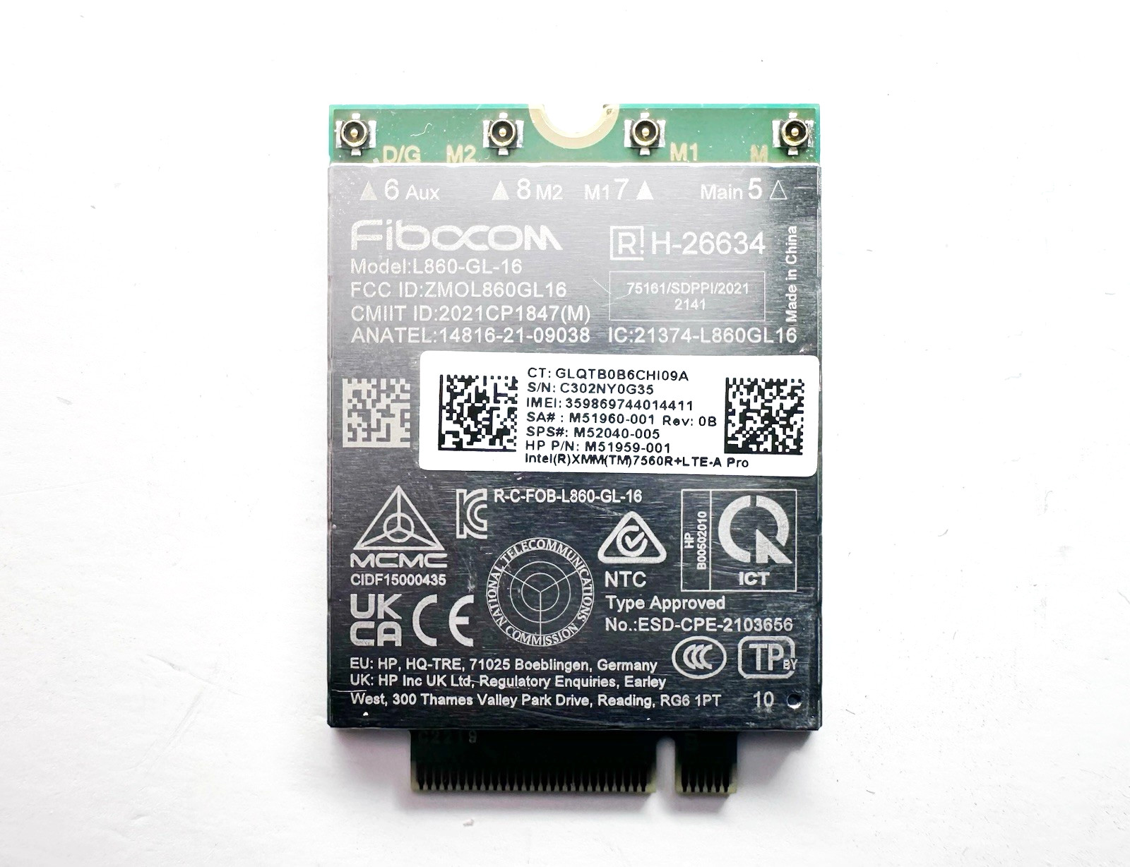 🔥Fibocom L860-GL-16 4G LTE 4G WWAN Wireless Wifi Card M.2 M52040-005 M51959-001