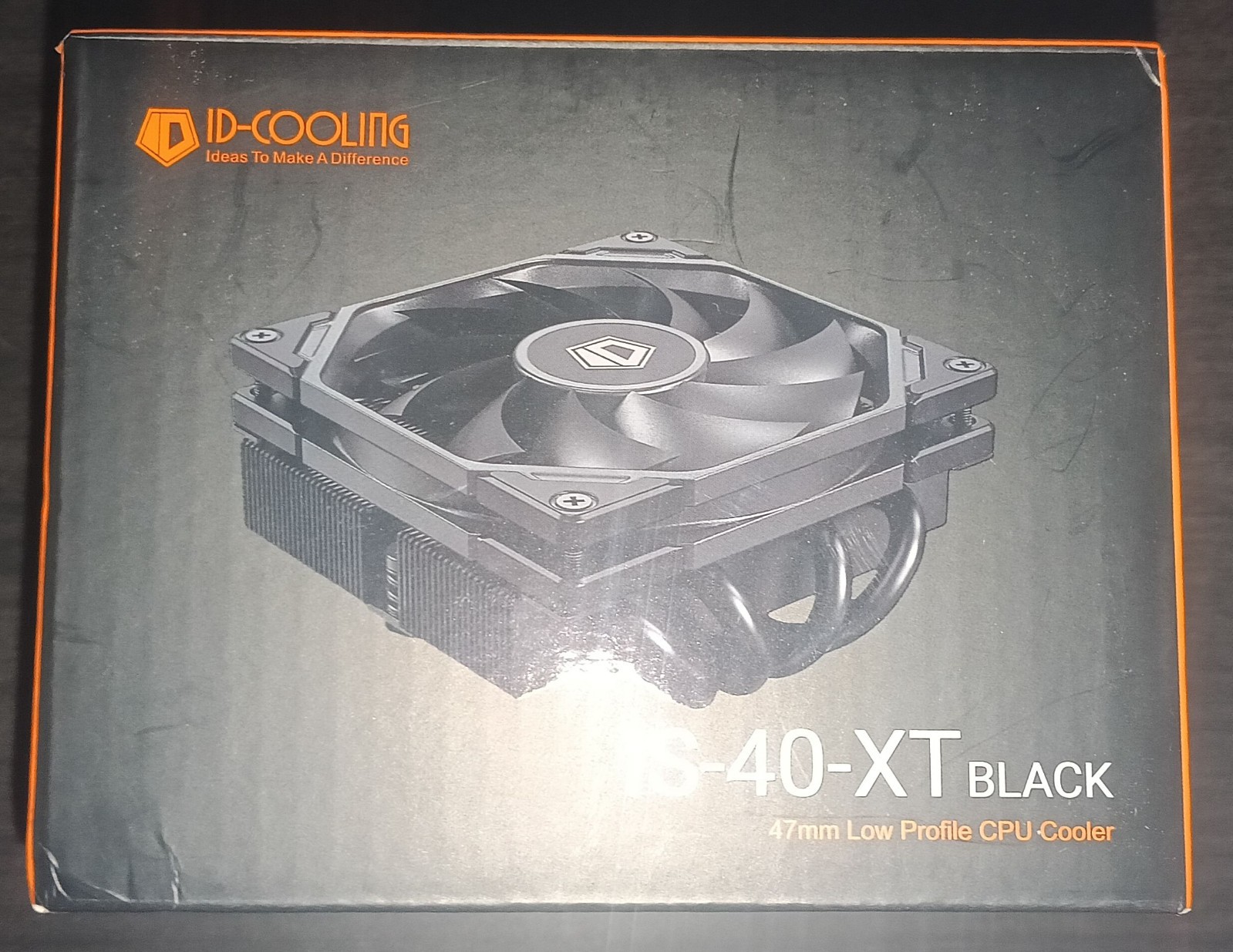 ID-COOLING IS-40-XT Black 47mm Low Profile CPU Cooler 92mm Slim Fan ITX SFF