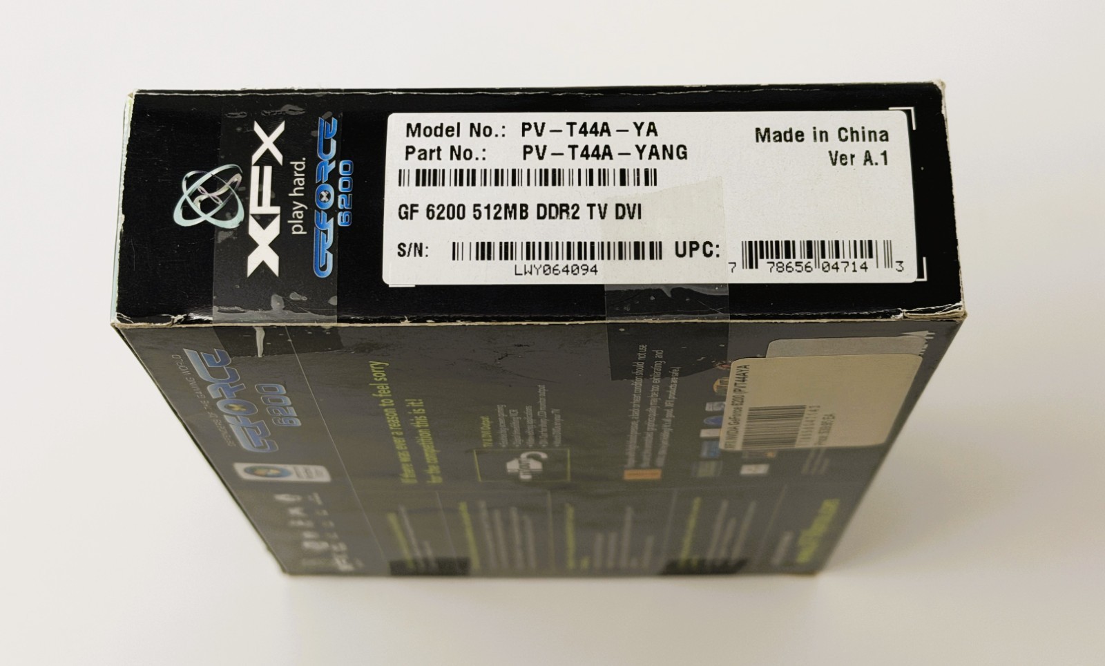 XFX NVIDIA GeForce 6200 512MB DDR2 AGP 8X Video Graphics Card Boxed Retro NOS