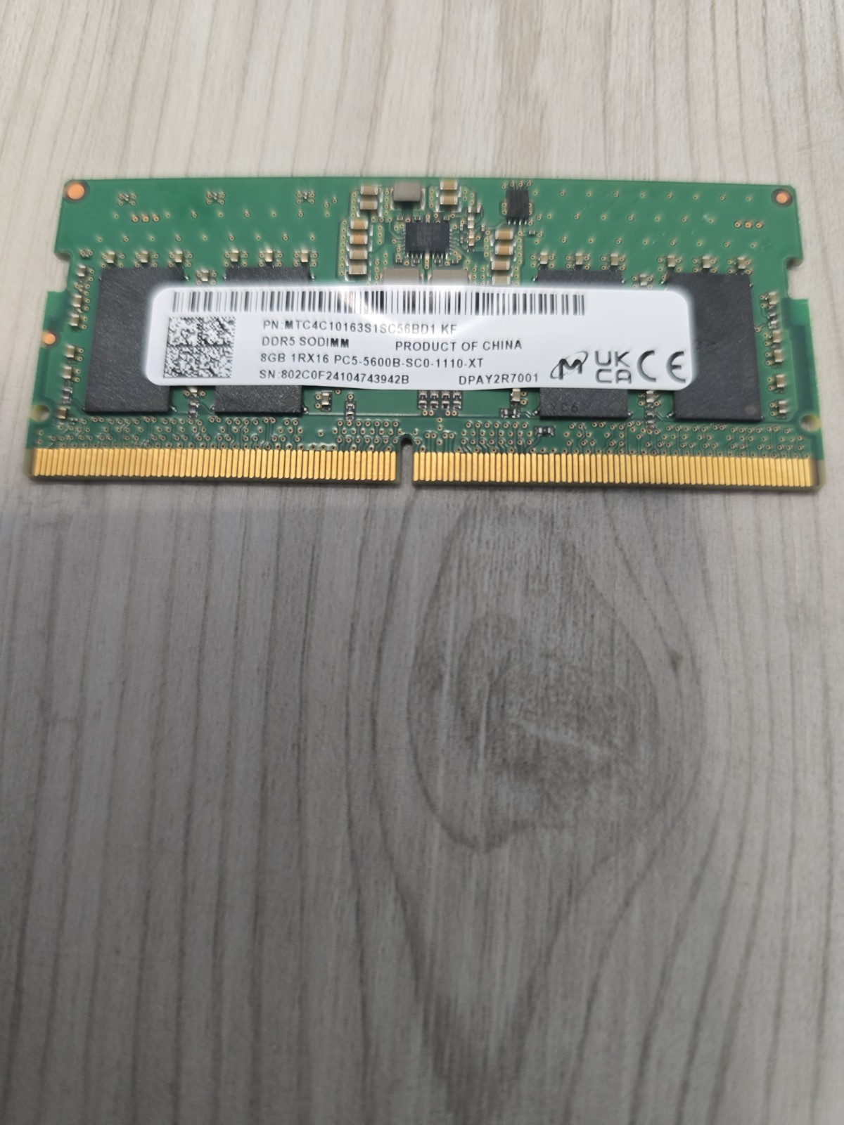 Micron MTC4C10163S1SC56BD1 KF 8GB DDR5 PC5-5600 SODIMM